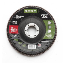 Круг пелюстковий торцевий Apro 830462 Р36 конус 125мм Т29