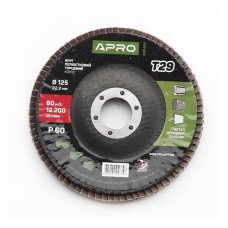 Круг пелюстковий торцевий Apro 830464 Р60 конус 125мм Т29