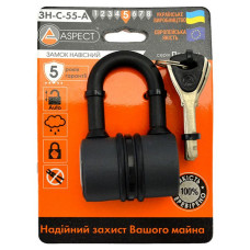 Замок навісний Aspect Premium ЗН-C-55-A 4 ключі