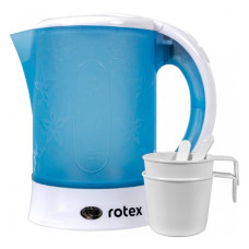 Електрочайник Rotex RKT07-B Travel 650Вт 0.6л пластик 2 ложки 2 чашки