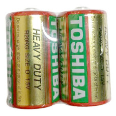 Батарейка Toshiba сольова R20 великий бочонок 2шт