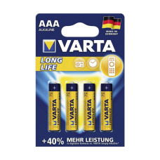 Батарейка Varta LongLife лужна мікропальчик AAA/LR03 блістер 4 шт