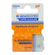 Батарейка Аcko лужна 6LR61 Корунд термоусадка