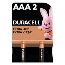 Батарейка Duracell лужна ААА / LR03 мікропальчик 2шт блістер
