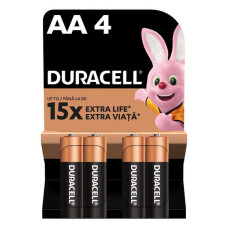 Батарейка Duracell лужна АА / LR06 пальчик 4шт коробка