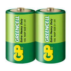 Батарейка GP Greencell сольова D / R20 2 шт