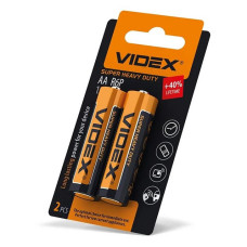 Батарейка Videx сольова AA/R6P пальчик блістер 2шт