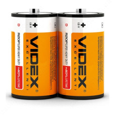 Батарейка Videx сольова D/R20P великий бочонок 2шт