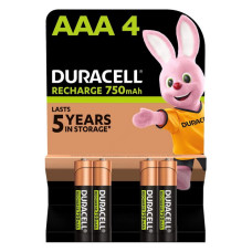 Акумулятор Duracell AAA/HR03 мікропальчик 750mAh 4шт блістер