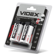 Акумулятор Videx D/HR20 великий бочонок 7500mAh 2шт блістер