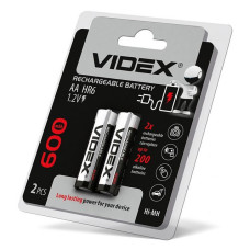 Акумулятор Videx AA/HR6 пальчик 600mAh блістер 2шт