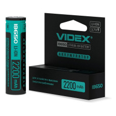 Акумулятор Videx Li-ion 18650-P 2200mAh 3.7V з захистом