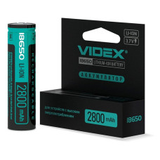 Акумулятор Videx Li-ion 18650-P 2800mAh 3.7V з захистом