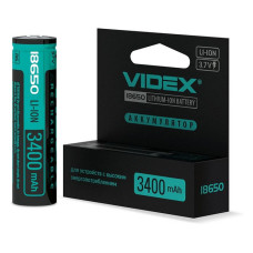Акумулятор Videx Li-ion 18650-P 3400mAh 3.7V з захистом