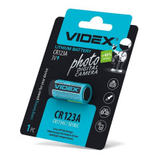 Батарейка Videx літієва CR123A 3V блістер 1шт