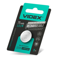 Акумулятор Videx літієвий LIR2032 75mAh 3.6V без захисту