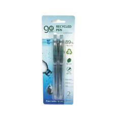 Ручка кулькова Beifa KB168001 Go green блістер 2шт чорні