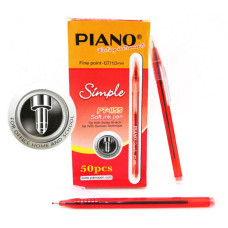 Ручка масляна Piano PT-1155rd Simple червона