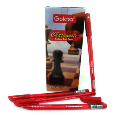 Ручка масляна Goldex 744-red Checkmate 0.7мм червона Ручка масляна Goldex 744-red Checkmate 0.7мм червона