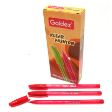 Ручка масляна Goldex 734-rd Klear Fashion 1мм червона Ручка масляна Goldex 734-rd Klear Fashion 1мм червона