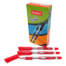 Ручка масляна Goldex 1262-rd Lyka 0.7мм червона Ручка масляна Goldex 1262-rd Lyka 0.7мм червона