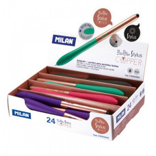 Ручка кулькова Milan 176593924 Stylus Copper автоматична 1мм синя