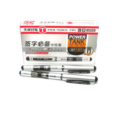 Ручка гелева Techjob TG396D-BС Black and silver 0.7мм чорна