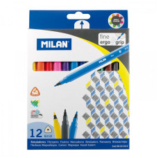 Набір фломастерів Milan 06121212 12 кольорів 12 шт тонкі