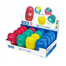 Ластик плюс точилка Milan 4900116 Compact Fluo 5х3.5 см
