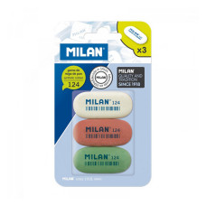 Ластик Milan BMM9203 4.9х2.3х0.9 см овальний 3 шт/блістер
