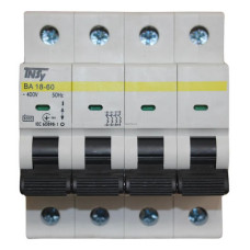 Автоматичний вимикач Techno Systems ВА18-60 чотириполюсний серія D 10А 6кА