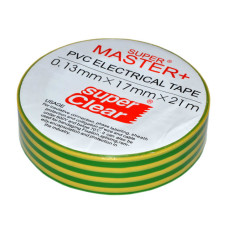 Ізолента ПВХ Master плюс 17х0.15мм 21м жовто-зелена