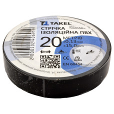 Ізолента ПВХ Takel 0.13х15мм 20м чорна