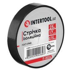 Ізолента ПВХ Intertool IT-0026 17х0.15мм 25м чорна