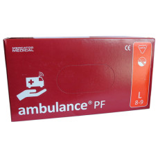Рукавички Ambulance з латексу непудровані розмір М сині упаковка 25 пар