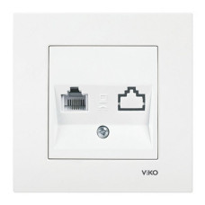 Розетка комп'ютерна Cat 5e Viko Karre 0032 біла