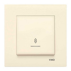 Вимикач прохідний Viko Karre 0163 з підсвічуванням крем
