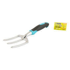 Вилка садова Mastertool 14-6163 алюмінієва з пластиковою ручкою та TPR покриттям 280х75мм