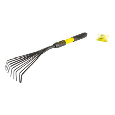 Граблі віялові Mastertool 14-6168 9 зубів з подовженою ручкою та гумовим покриттям 510х160мм
