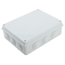 Коробка розподільна зовнішнього монтажу Takel 255x200x120мм з гумками IP65 ABS пластик