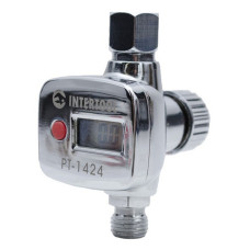 Регулятор тиску Intertool PT-1424 з цифровим манометром для пістолетів фарбувальних профі 1/4 
