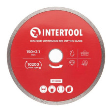Диск відрізний Intertool CT-3008 алмазний з суцільною кромкою 150мм 22-24%