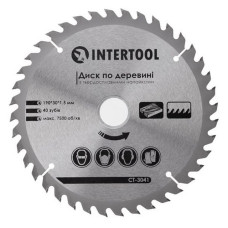 Диск пильний по дереву Intertool CT-3041 з твердосплавними напайками 190х30мм 40 зуб'їв 7500об/мин