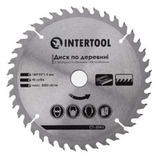 Диск пильний по дереву Intertool CT-3043 з твердосплавними напайками 180х22х1.5мм 40 зуб'їв