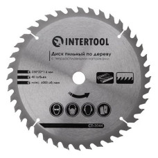 Диск пильний по дереву Intertool CT-3044 з твердосплавними напайками 230х22х1.6мм 40 зуб'їв