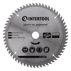 Диск пильний по дереву Intertool CT-3047 з твердосплавними напайками 230х30мм 60 зуб'їв 6000об/мин
