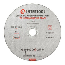 Круг відрізний по металу Intertool CT-4014 180х2.0х22.2мм