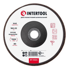 Диск шліфувальний пелюстковий Intertool BT-0224 180х22мм зерно K40