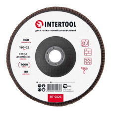 Диск шліфувальний пелюстковий Intertool BT-0226 180х22мм зерно K60