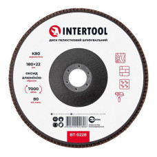 Диск шліфувальний пелюстковий Intertool BT-0228 180х22мм зерно K80